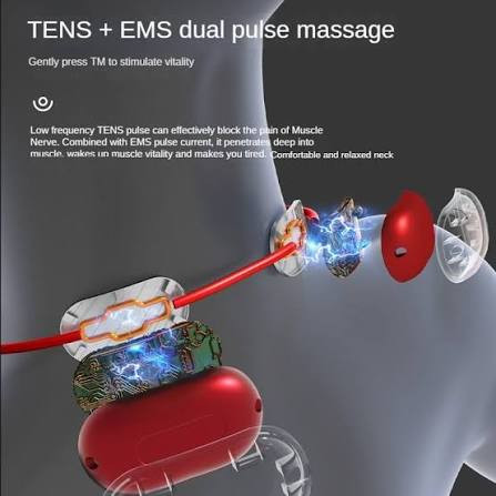 ماساژور گردن آویز حرارتی +EMS مناسب گردن و شانه