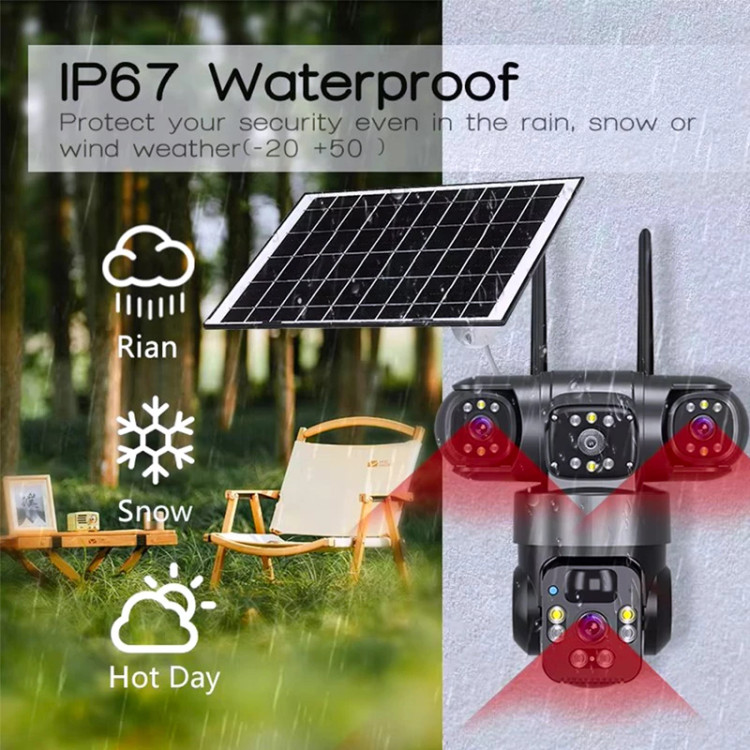 دوربین سیمکارتی خورشیدی سه لنزه 15 مگاپیکسل JE-WP07 OKAM PRO